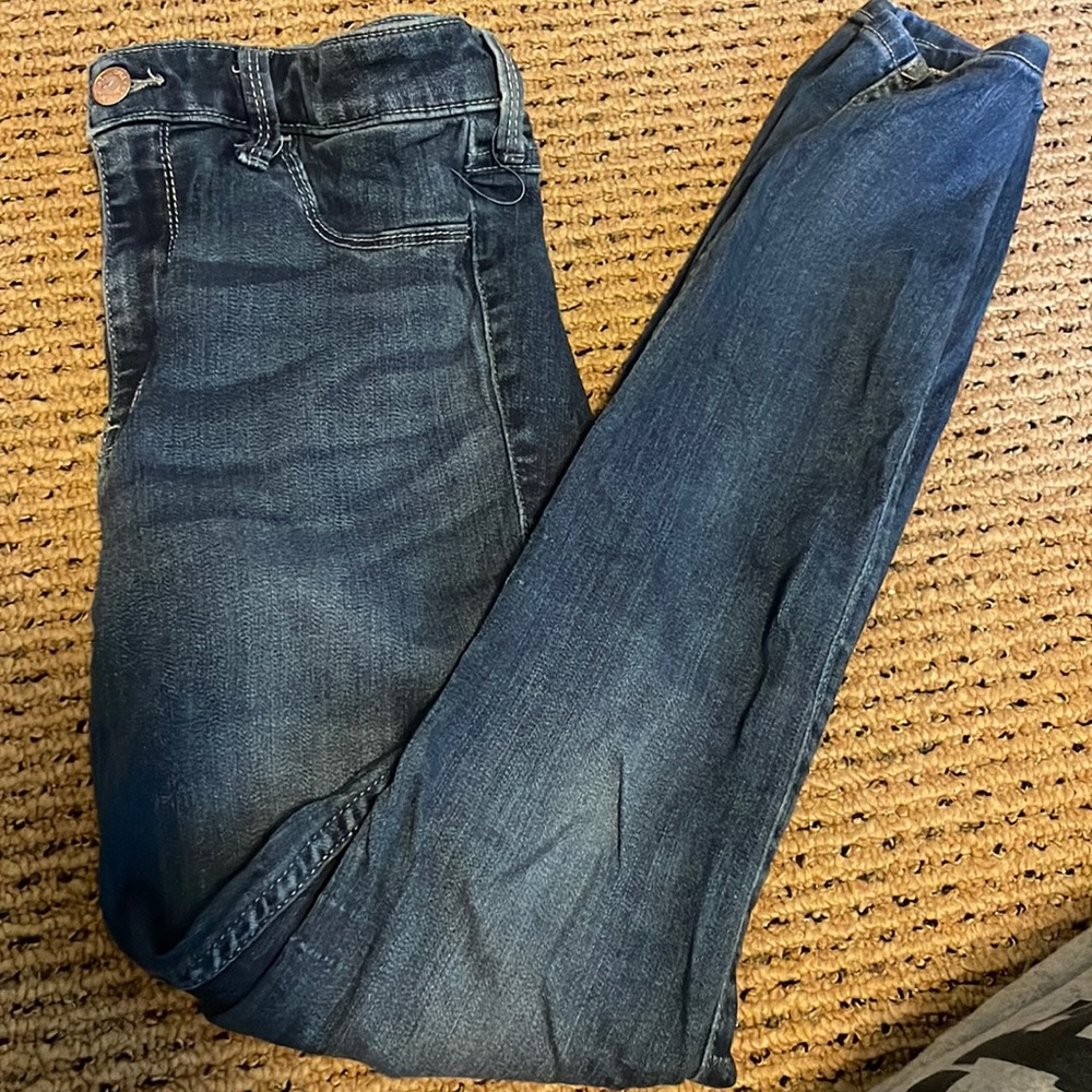 high rise jean legging, size 7, hollister